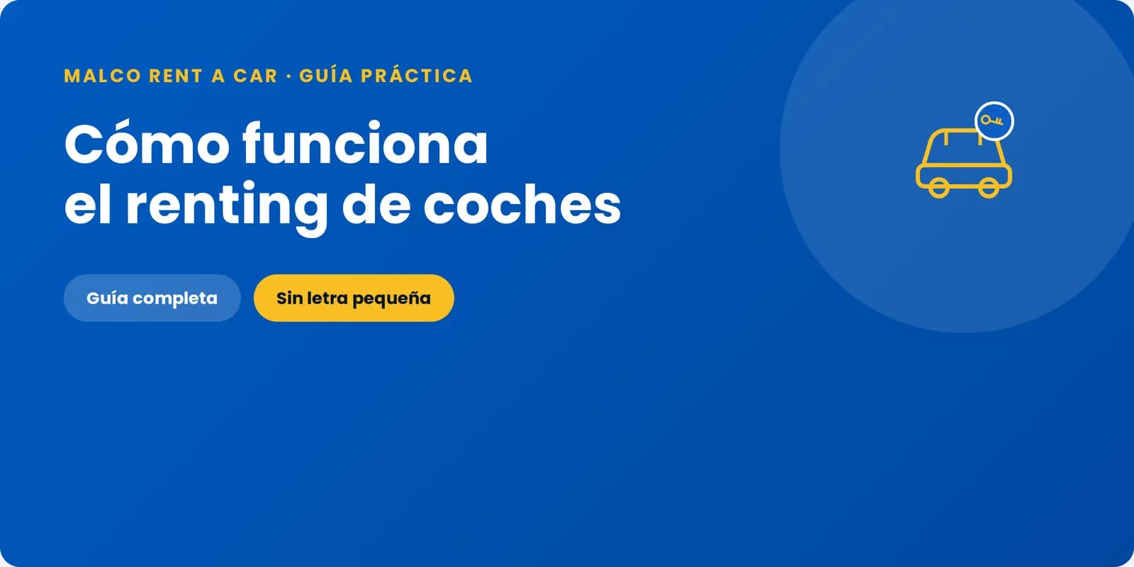 ¿Cómo funciona el renting de coches?